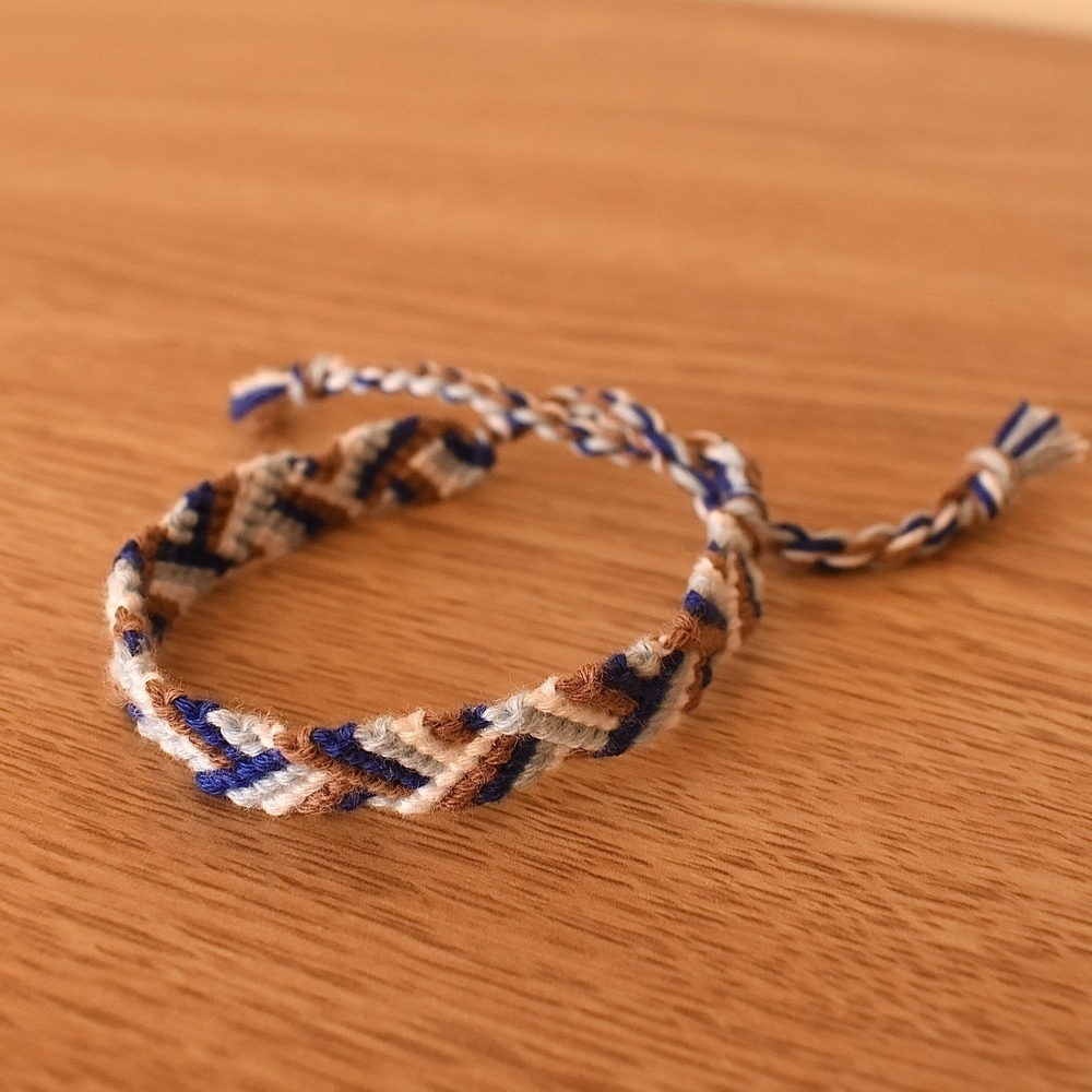 Blue Marron Woven Bracelet